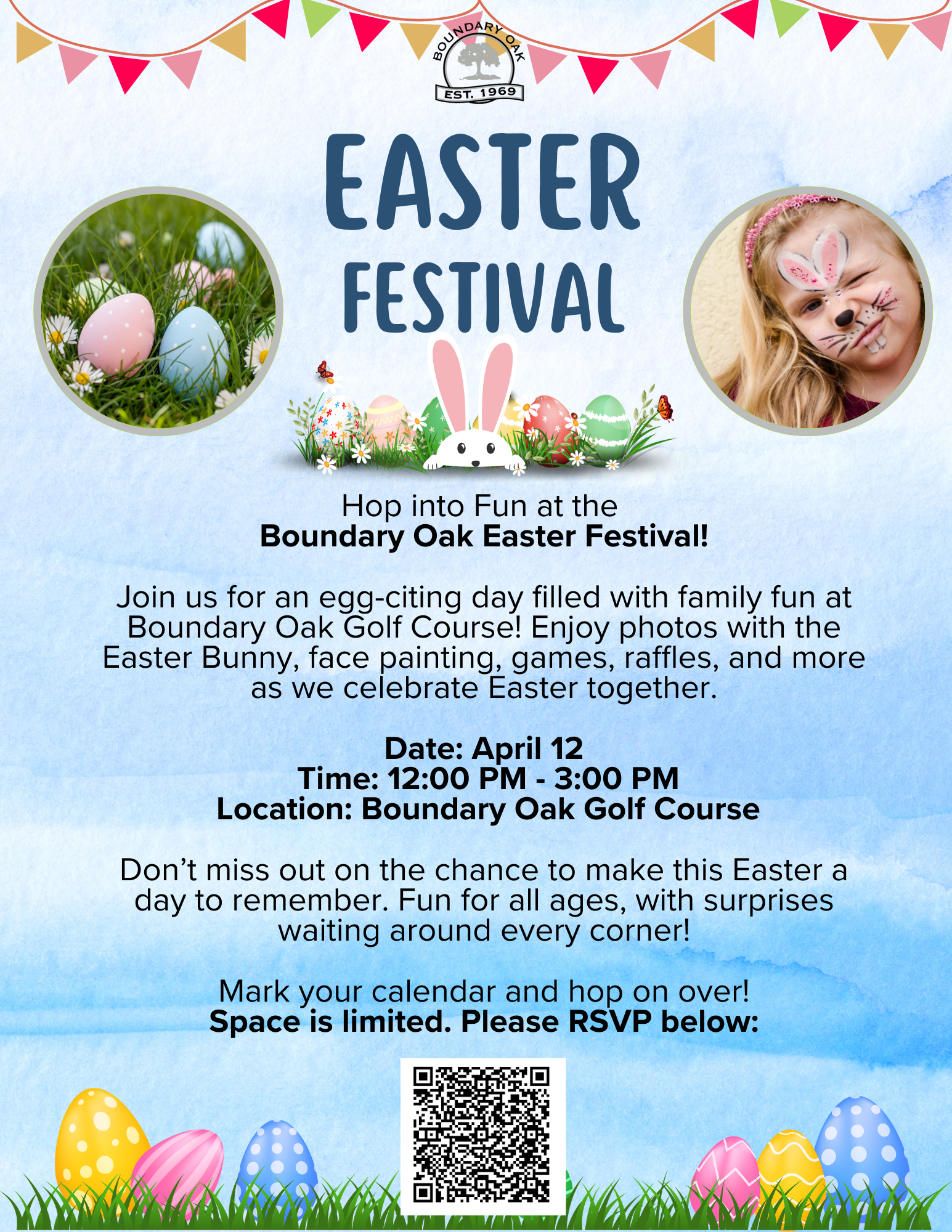 Easter Festival Boundary Oak Flyercart signs